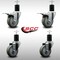 Service Caster 3.5'' SS Gray Poly Swivel 1-3/4'' Expanding Stem Caster Set 2 Total Lock Brakes, 4PK SCC-SSEXTTL20S3514-PPUB-2-S-2-134 - alternate 5